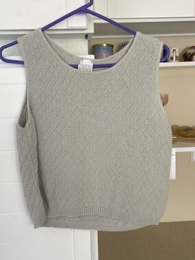 Vintage Light Green knitted sweater vest